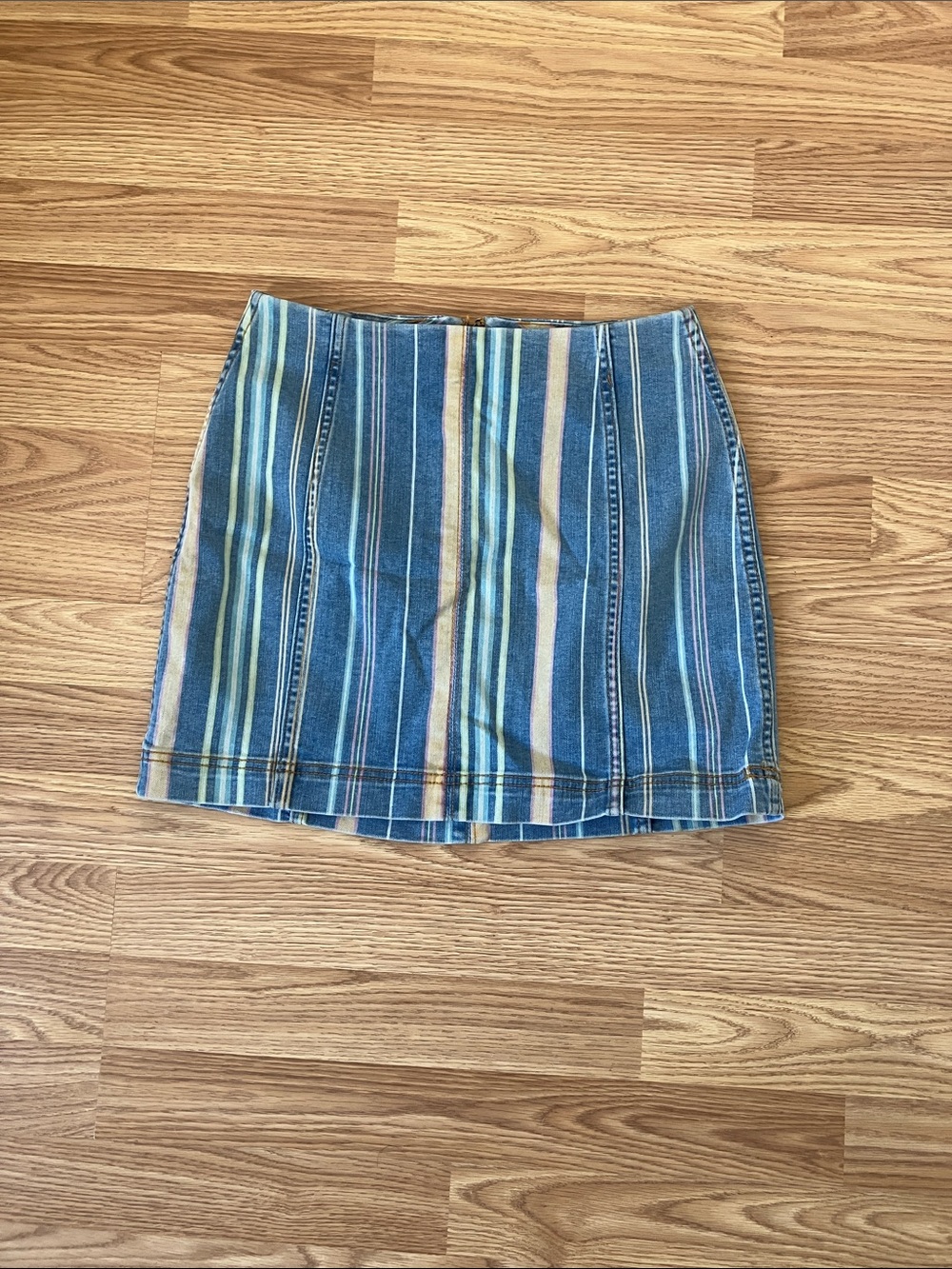Wild Fable Blue Striped Denim Mini Skirt Size 4